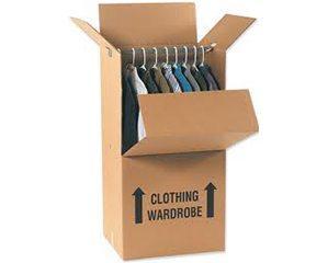 SINGLE WALLED SHORT WARDROBE BOXES 20" X 20" X 34" (7.9 C/F)